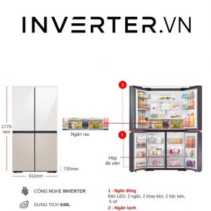 Mua Tủ lạnh Samsung RF59CB66F8S/SV inverter 648 lít chính hãng tại Inverter.vn